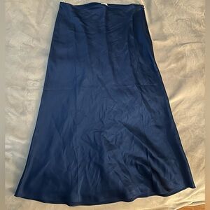 Wilfred Royal Blue Satin Maxi Skirt